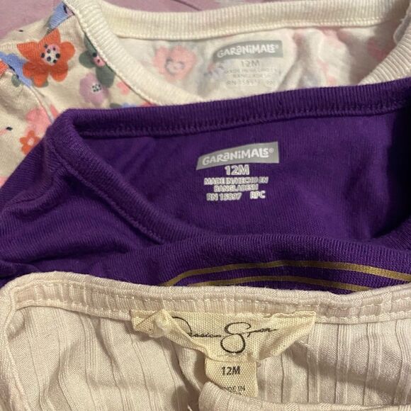 (3) Garanimals & (1) Jessica Simpson 12M Long Sleeve Onesies - Picture 5 of 5